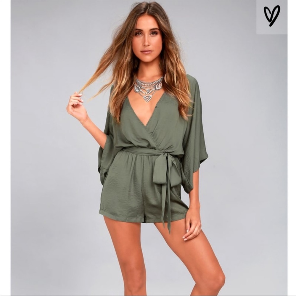 Lulus Ain’t It Grand Olive Romper